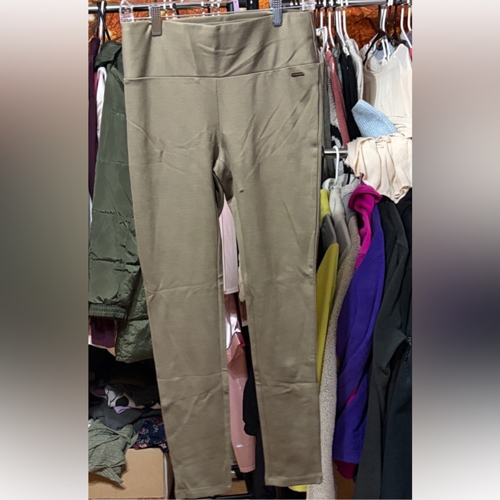 🌿 Tahari Tummy Control Pull-On Pants | Olive Green | Size S/P | NWT 🆕✨👖🌿